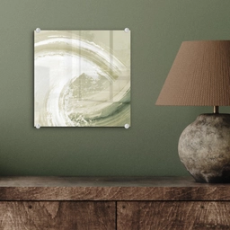 Abstract - Penseelstreken - Golven - Groen plexiglas 5mm klein -sfeer3