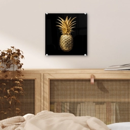 Ananas - Zwart - Goud - Luxe plexiglas 5mm klein -sfeer4