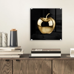 Appel - Goud - Chrome - Zwart plexiglas 5mm klein -sfeer1