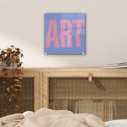 Art - Roze - Blauw plexiglas 5mm klein -sfeer4