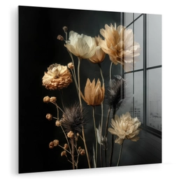 Boeket - Bloemen - Licht - Zwart plexiglas 5mm klein -zzzproduct_nieuw