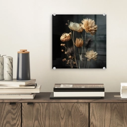 Boeket - Bloemen - Licht - Zwart plexiglas 5mm klein -sfeer1
