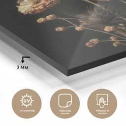 Boeket - Bloemen - Licht - Zwart plexiglas 5mm klein -sfeer2