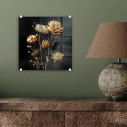 Boeket - Bloemen - Licht - Zwart plexiglas 5mm klein -sfeer3