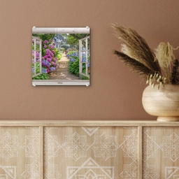 Hortensia - Doorkijk - Bloemen - Zomer - Paars - Pad plexiglas 5mm klein -sfeer5