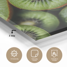 Kiwi - Fruit - Groen plexiglas 5mm klein -sfeer2