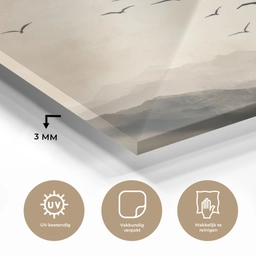 Landschap - Japandi - vogel plexiglas 5mm klein -sfeer2