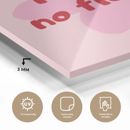 No rain no flowers - Bloem - Roze plexiglas 5mm klein -sfeer2