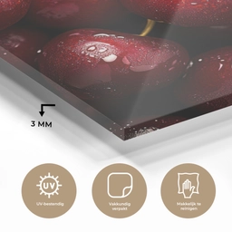 Rood - Fruit - Kersen plexiglas 5mm klein -sfeer2