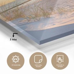 Strand - Zon - Duin - Gras - Zand - Horizon plexiglas 5mm klein -sfeer2