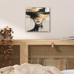 Vrouw - Hoed - Verf plexiglas 5mm klein -sfeer4