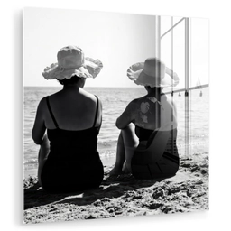 Vrouwen - Zonnehoed - Strand - Zwart - Wit plexiglas 5mm klein -zzzproduct_nieuw