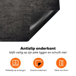 Beton - Grijs - donker Inductie beschermer vinyl 3mm klein -zzzzzzz-td-onderkant