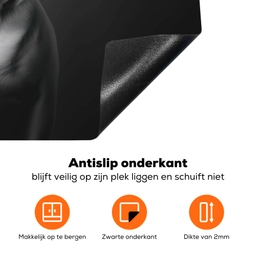Buldog - Hond - Glas Inductie beschermer vinyl 3mm klein -zzzzzzz-td-onderkant