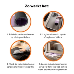 Cocktail - Paars - Minimalistisch - Citroen Inductie beschermer vinyl 3mm klein -zzzzzzz-td-werking