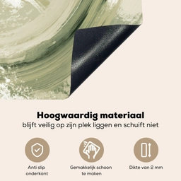Abstract - Penseelstreken - Golven - Groen Inductie beschemer met haakjes klein -ky-onderkant-nl