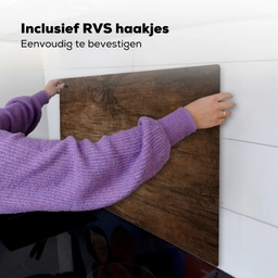 Antiek Schuurhout Inductie beschemer met haakjes middel -ky-ophangen-nl