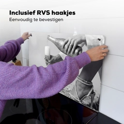 Feestelijk - Champagne - Discobal Inductie beschemer met haakjes klein -ky-ophangen-nl