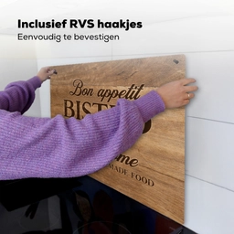 Huiselijke Bistro Beleving Inductie beschemer met haakjes middel -ky-ophangen-nl