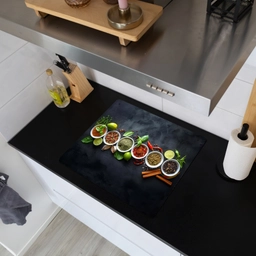 Kruiden - Specerijen - Betonlook - Stilleven Inductie beschemer met haakjes middel -sfeer1