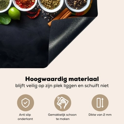 Kruiden - Specerijen - Betonlook - Stilleven Inductie beschemer met haakjes middel -ky-onderkant-nl