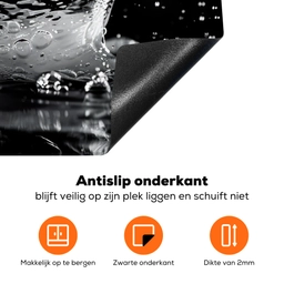 Water - Splash - Zwart Inductie beschermer vinyl 3mm klein -zzzzzzz-td-onderkant