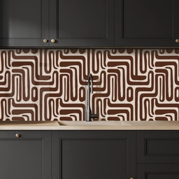 Abstract - Patroon - Bruin keuken achterwand 2 middel 871 -sfeer1
