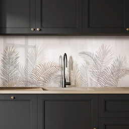 Bladeren - Beige - Botanisch - Vintage keuken achterwand 2 middel -sfeer1