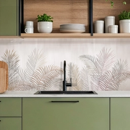 Bladeren - Beige - Botanisch - Vintage keuken achterwand 2 middel -sfeer3