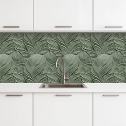 Bladeren - Textuur - Groen keuken achterwand 2 middel 871 -3d
