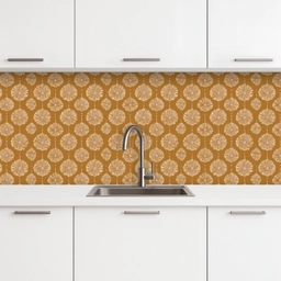 Bloemen - Modern - Oker keuken achterwand 2 middel 871 -3d