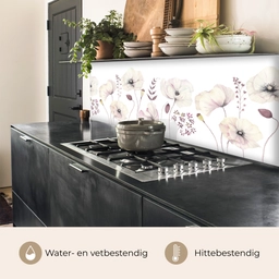 Bloemen - Pastel -  Planten - Wit keuken achterwand 2 middel -usp_NL
