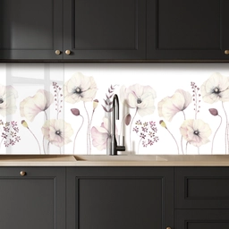 Bloemen - Pastel -  Planten - Wit keuken achterwand 2 middel -sfeer1