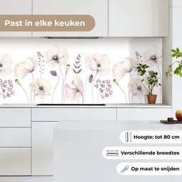 Bloemen - Pastel -  Planten - Wit keuken achterwand 2 middel -sfeer4_NL