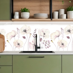 Bloemen - Pastel -  Planten - Wit keuken achterwand 2 middel -sfeer3
