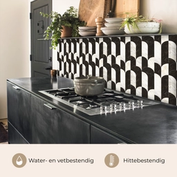 Bogen - Tegels - Marmer - Zwart - Wit keuken achterwand 2 middel 871 -usp_NL
