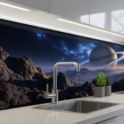 Fantasy - Kosmos - Landschap keuken achterwand 2 middel -3d_schuin