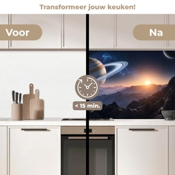 Fantasy - Kosmos - Landschap keuken achterwand 2 middel -voor-na2_NL