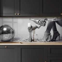 Feestelijk - Champagne - Discobal keuken achterwand 2 middel -sfeer1