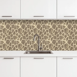 Giraf - Patroon - Beige - Bruin keuken achterwand 2 middel 871 -3d