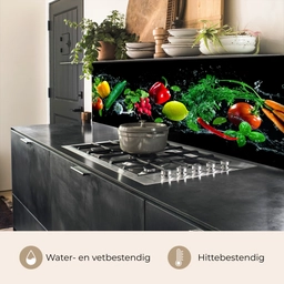 Groente - Splash - Zwart keuken achterwand 2 middel -usp_NL