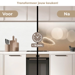 Hazestaartgras - Graanharen - Zonlicht keuken achterwand 2 middel -voor-na2_NL