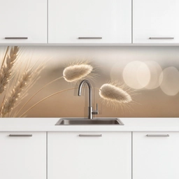 Hazestaartgras - Graanharen - Zonlicht keuken achterwand 2 middel -3d