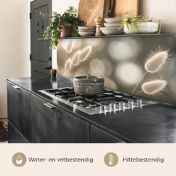 Hazestaartgras - Wit - Zonlicht keuken achterwand 2 middel -usp_NL