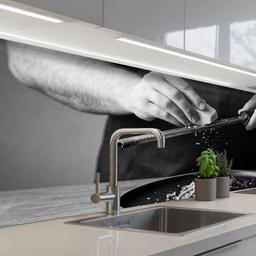 Kaas - Pasta - Rasp keuken achterwand 2 middel -3d_schuin