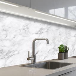 Klassiek - Marmer - Aders - Grijs keuken achterwand 2 middel 871 -3d_schuin