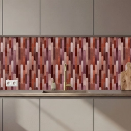 Keuken achterwand - Langwerpig - Tegels - Rood - Koper