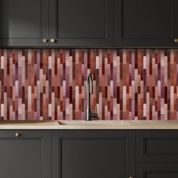 Langwerpig - Tegels - Rood - Koper keuken achterwand 2 middel 871 -sfeer1