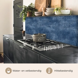 Linnen - Textuur - Patroon - Denim - Rustiek keuken achterwand 2 middel 871 -usp_NL