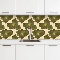 Modern - Abstract - Groen keuken achterwand 2 middel 871 -3d